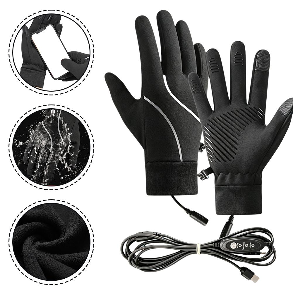 Motorcycle Gear On Sale - Gants chauffants rechargeables, doublure polaire pour