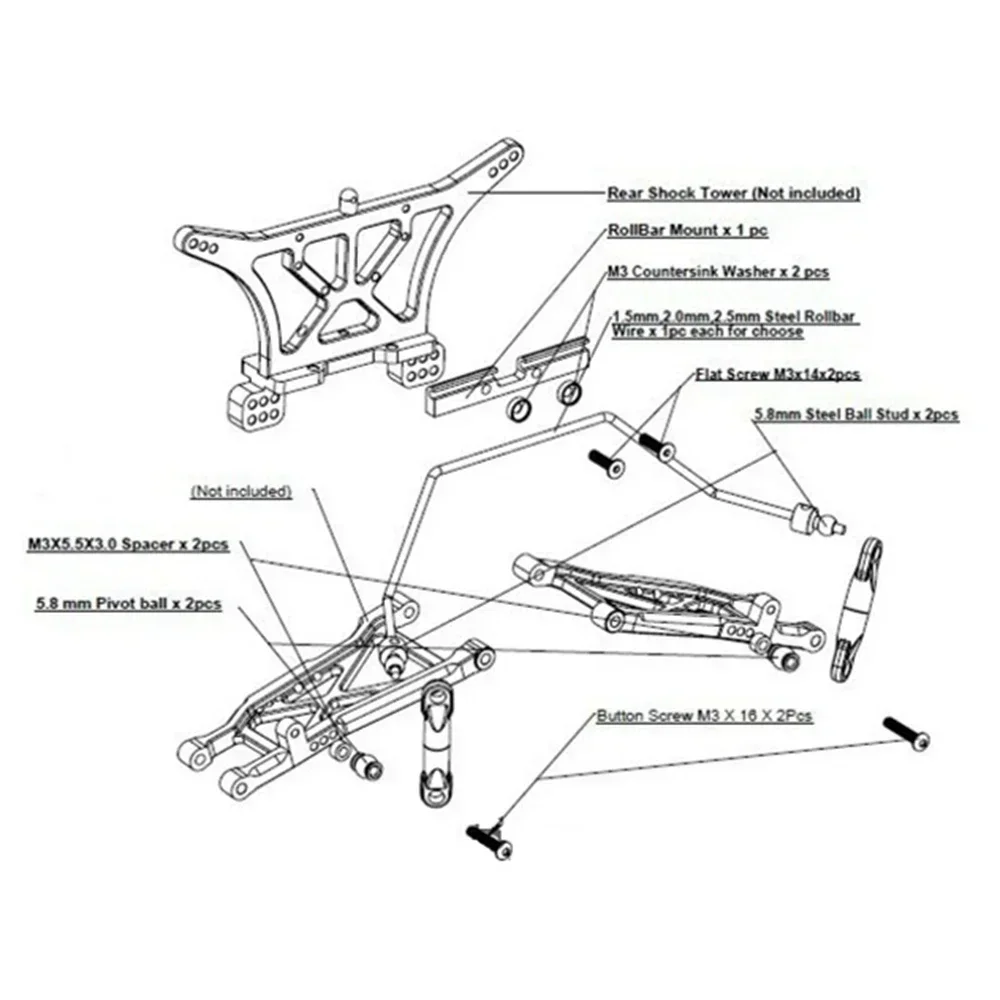 Kit de barre anti-roulis large - Motorcycle Gear Near Me avis et prix